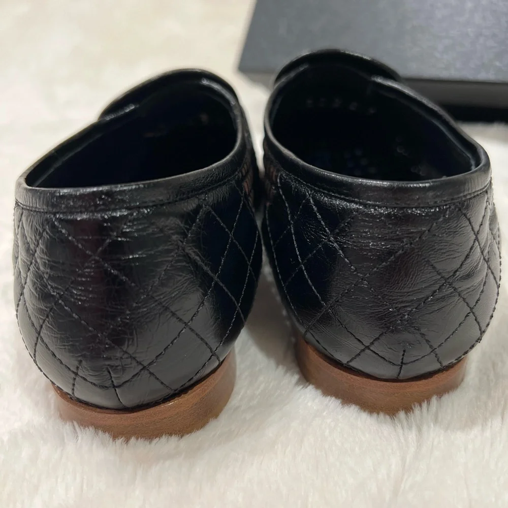 CHANEL ⭐️Woven leather black loafers 🔥